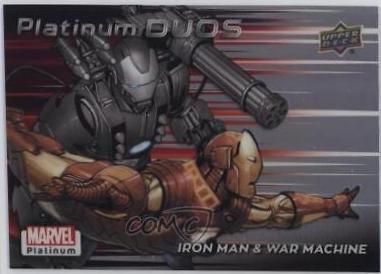 Iron Man / War Machine [Rainbow] #PD4 Marvel 2023 Upper Deck Platinum Duos