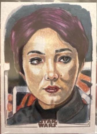 Marcia Dye [Silver Foil] Star Wars 2024 Topps Chrome Sketch Card