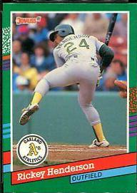 Rickey Henderson #648 Baseball Cards 1991 Donruss