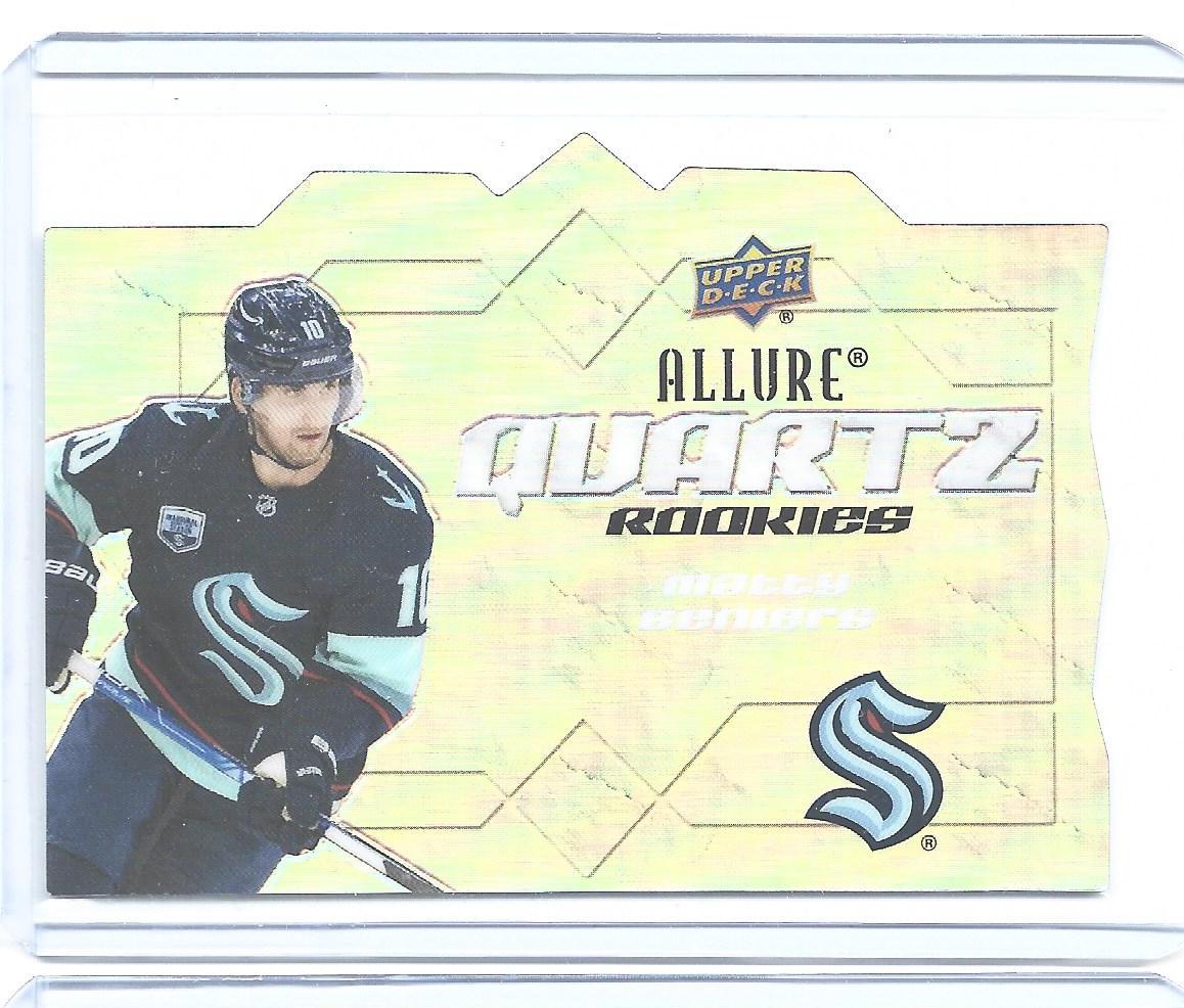 Matty Beniers #AQ-BE Hockey Cards 2022 Upper Deck Allure Quartz