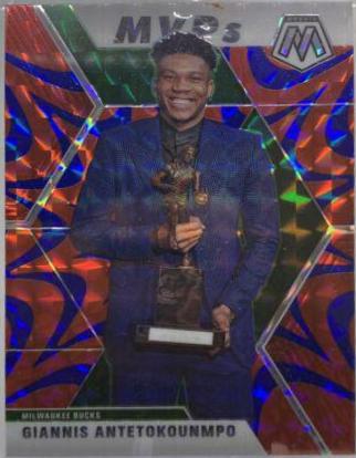 Giannis Antetokounmpo 2019 cheapest Panini Mosaic Prizm MVPs REACTIVE BLUE #297 PSA 10