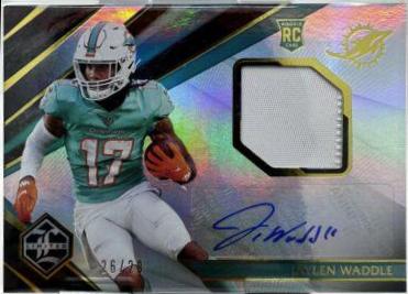 Jaylen Waddle [Patch Autograph Holographic Spotlight] #108 Football Cards 2021 Panini Limited