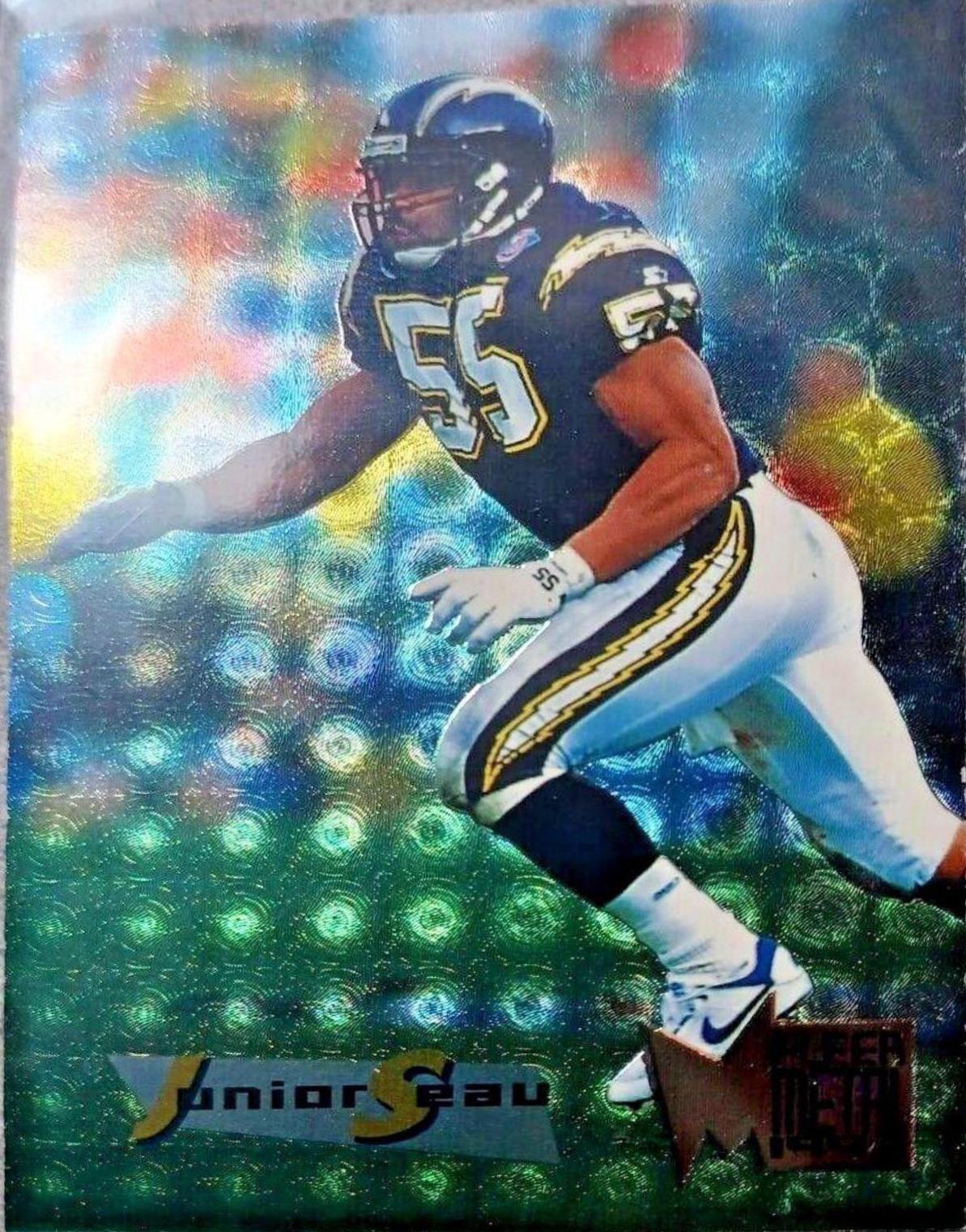 Junior Seau #169 Football Cards 1995 Fleer Metal