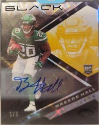 Breece Hall [Autograph Gold] #113 Football Cards 2022 Panini Black