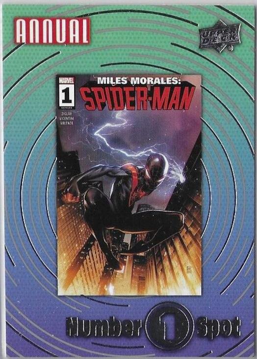 Miles Morales: Spider-Man #N1S-15 Marvel 2022 Upper Deck Annual Number 1 Spot