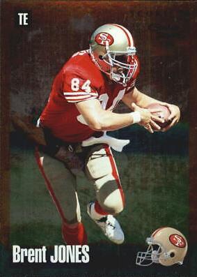 Brent Jones [Gold Zone] #95 Football Cards 1994 Panini Score