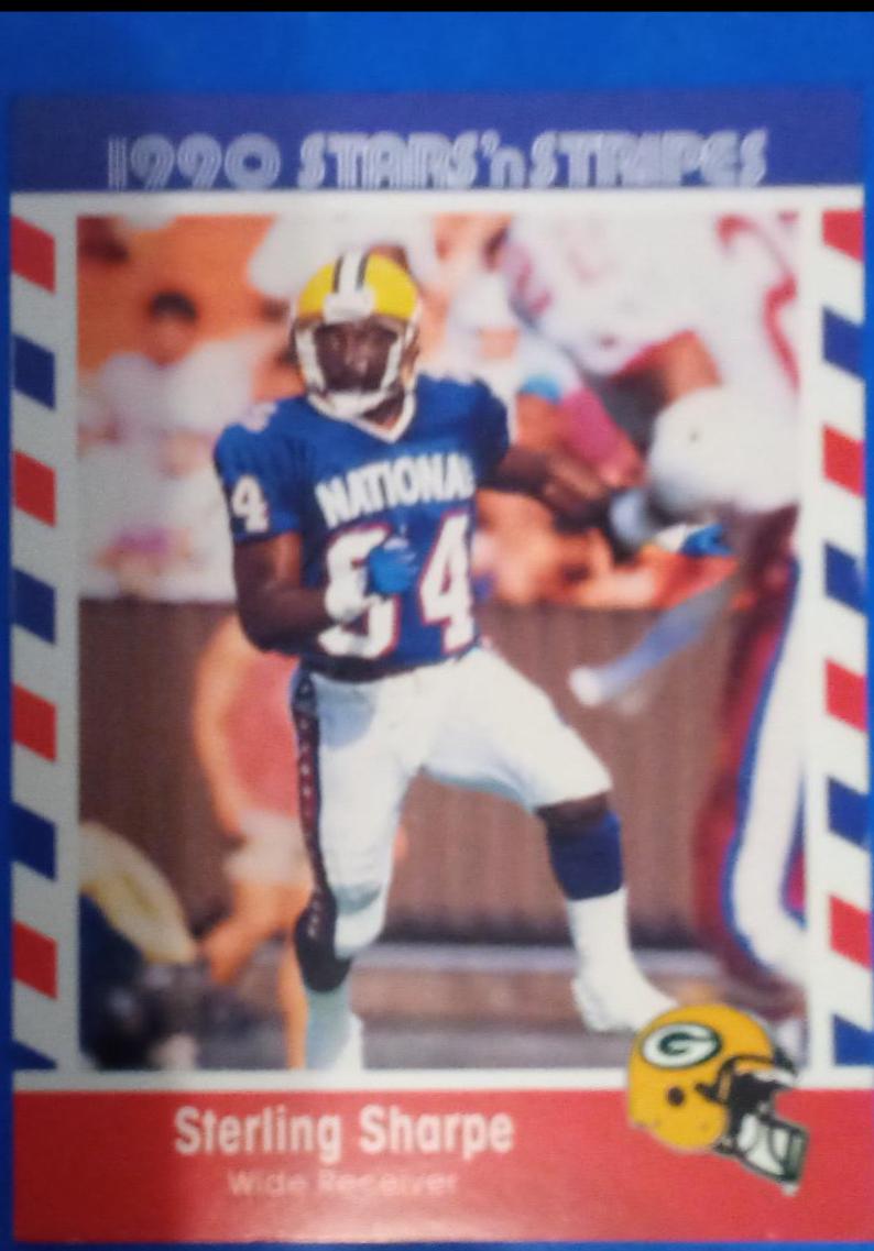 Sterling Sharpe #74 Football Cards 1990 Fleer Stars N Stripes