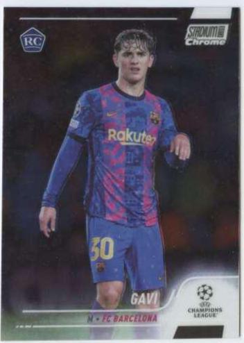 Gavi #31 Soccer Cards 2021 Stadium Club Chrome UEFA Champions League