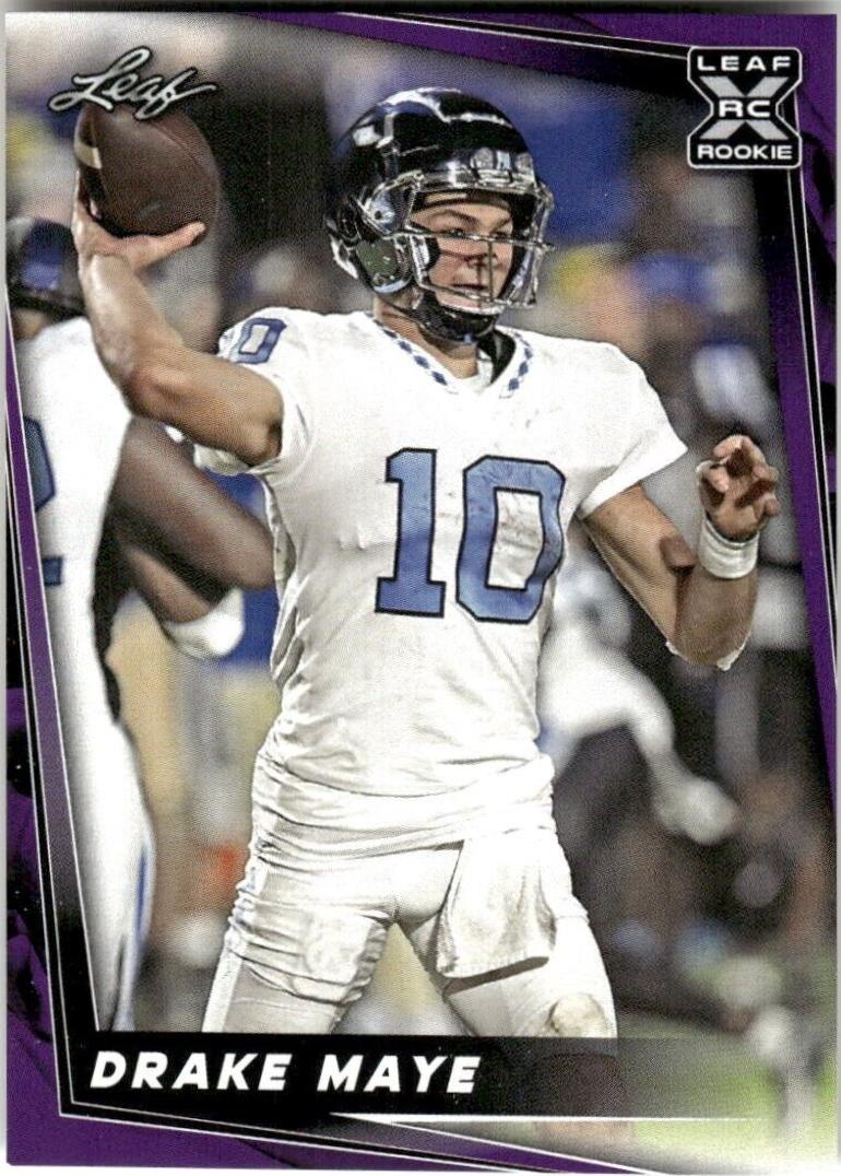 Drake Maye [Purple] 50 Prices 2024 Leaf Football Cards