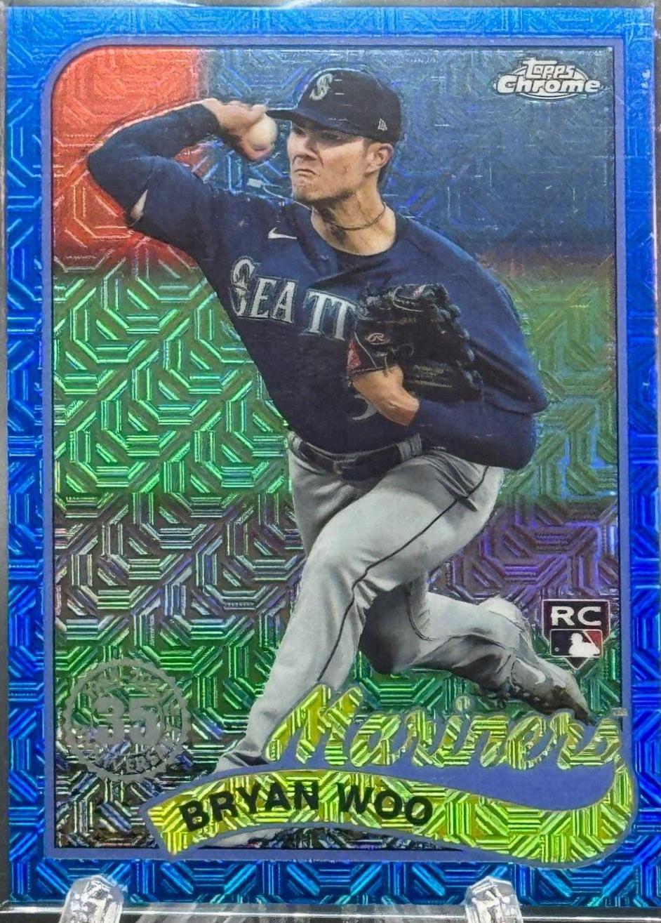 Bryan Woo [Blue] #T89C-95 Baseball Cards 2024 Topps 1989 Chrome Silver Pack