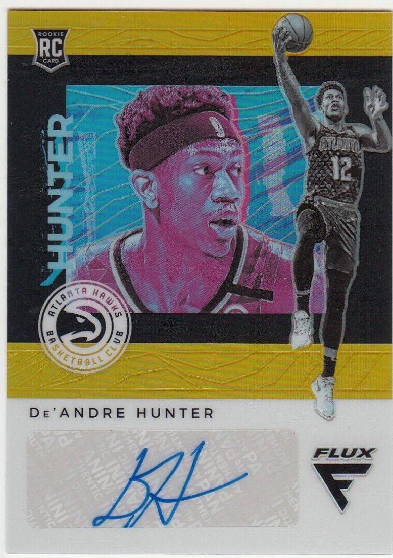 De'Andre Hunter [Gold] #FR-DAH Basketball Cards 2019 Panini Chronicles Flux Rookie Autographs