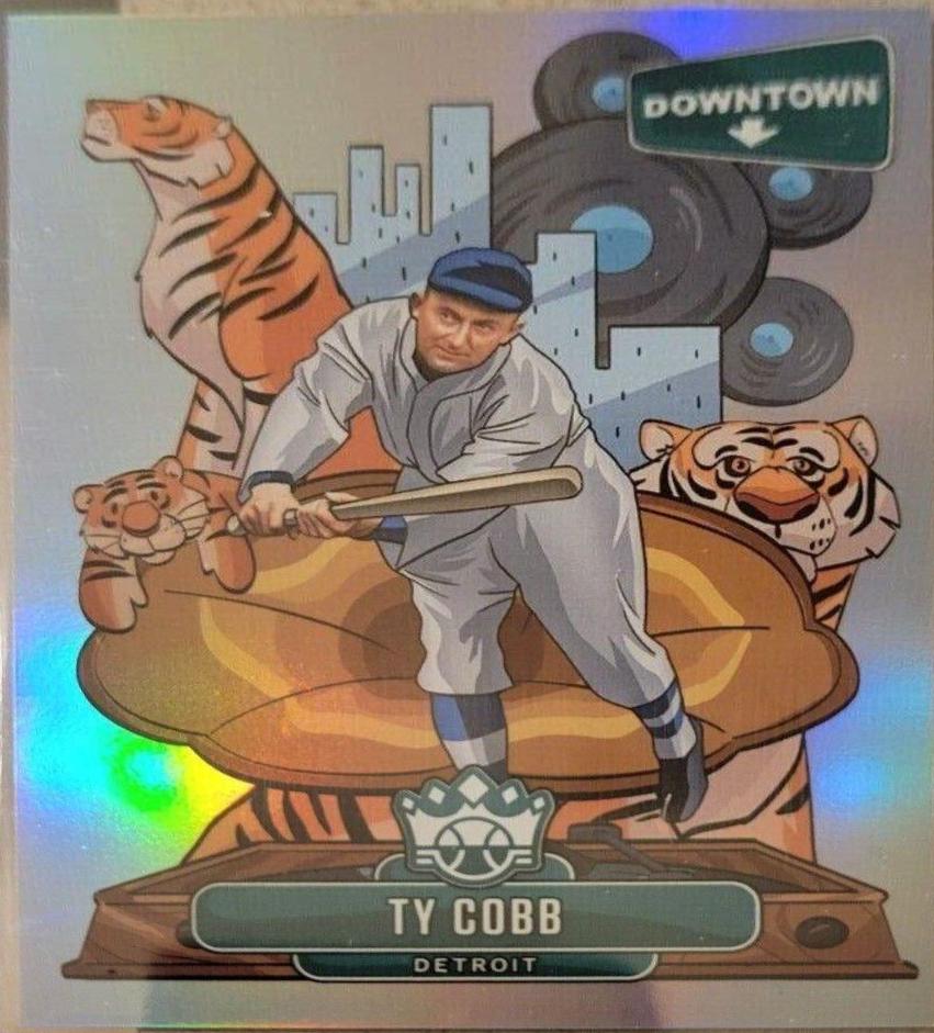 Ty cobb diamond kings downtown case hit authentic