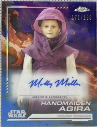 Molly Miller as Handmaiden Agira [Kamino Aqua Refractor] #AU-MM Star Wars 2024 Topps Chrome Autograph