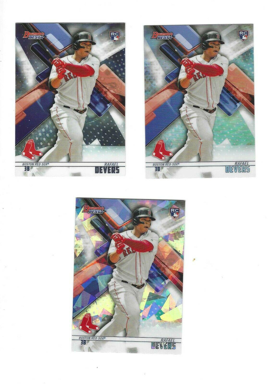 Rafael Devers [Atomic Refractor] #4 Baseball Cards 2018 Bowman's Best