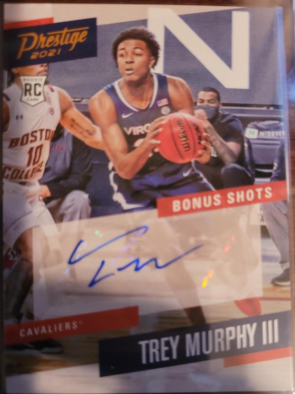 Trey Murphy III #PBTMU Basketball Cards 2021 Panini Chronicles Draft Picks Prestige Bonus Shots Signatures