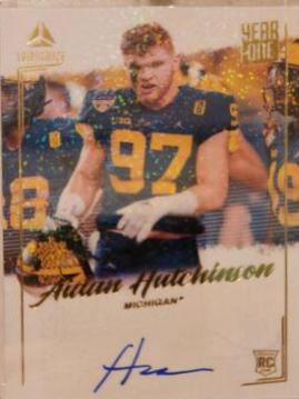 Aidan Hutchinson #YSV-AHU Football Cards 2022 Panini Luminance Year One Signatures Variations