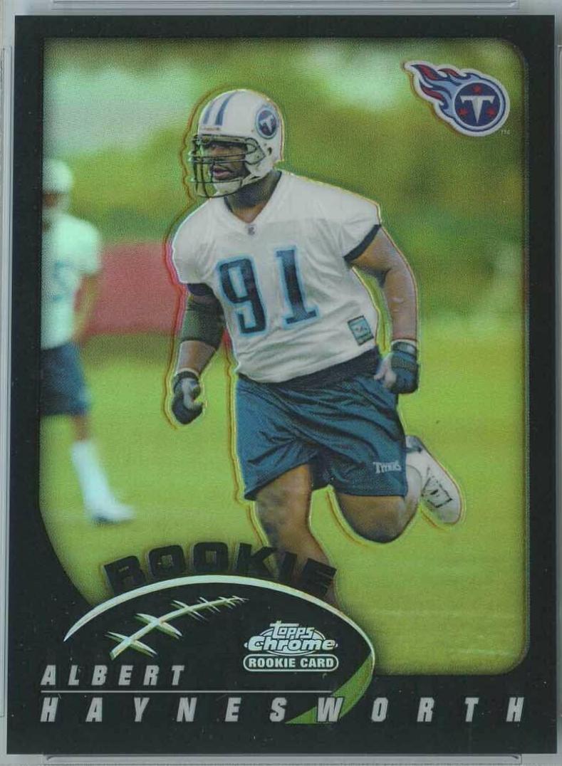 Albert Haynesworth [Black Refractor] #186 Football Cards 2002 Topps Chrome