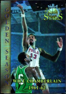 Wilt Chamberlain Refractor #59 Basketball Cards 1996 Topps Stars