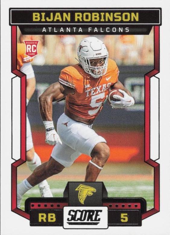 2023 Panini Football Cards 2023 Panini Instant #4 Bijan Robinson Rookie Card  Falcons - Limited Edition (Only 965 Produced), Near Mint Condition