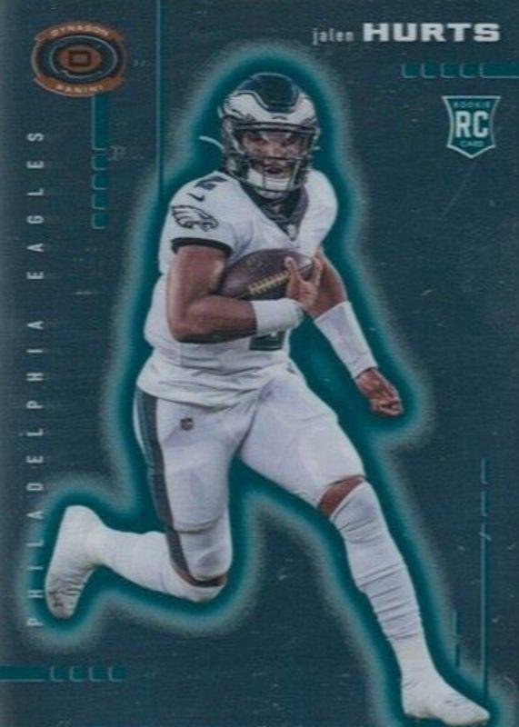 2020 Panini Chronicles Jalen Hurts Dynagon Rookie RC top Purple Prizm /125 Eagles