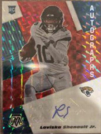 Laviska Shenault Jr. [Choice Fusion Red] #RA17 Football Cards 2020 Panini Mosaic Rookie Autographs