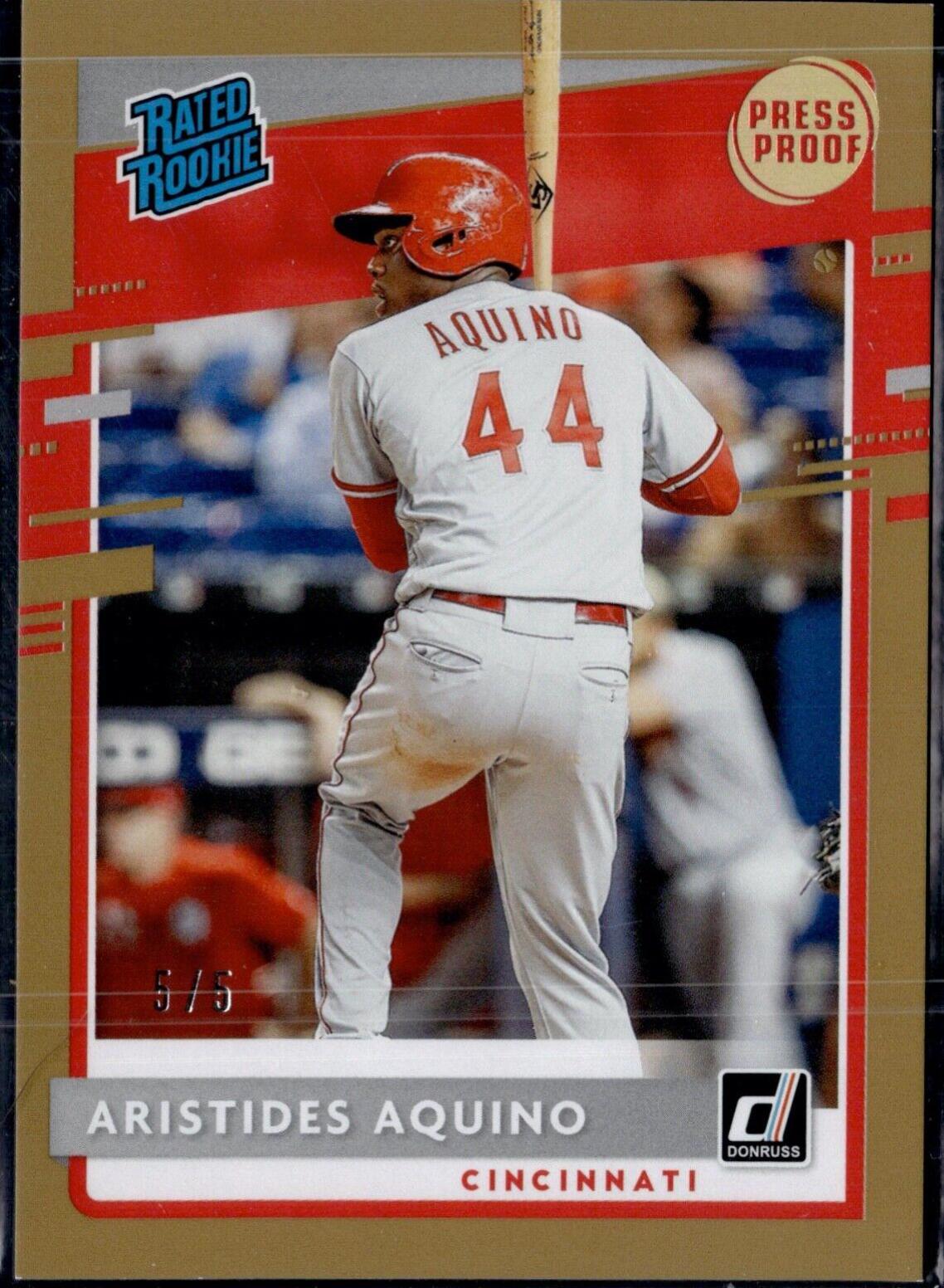 Aristides Aquino [Press Proof] #39 Baseball Cards 2020 Panini Donruss