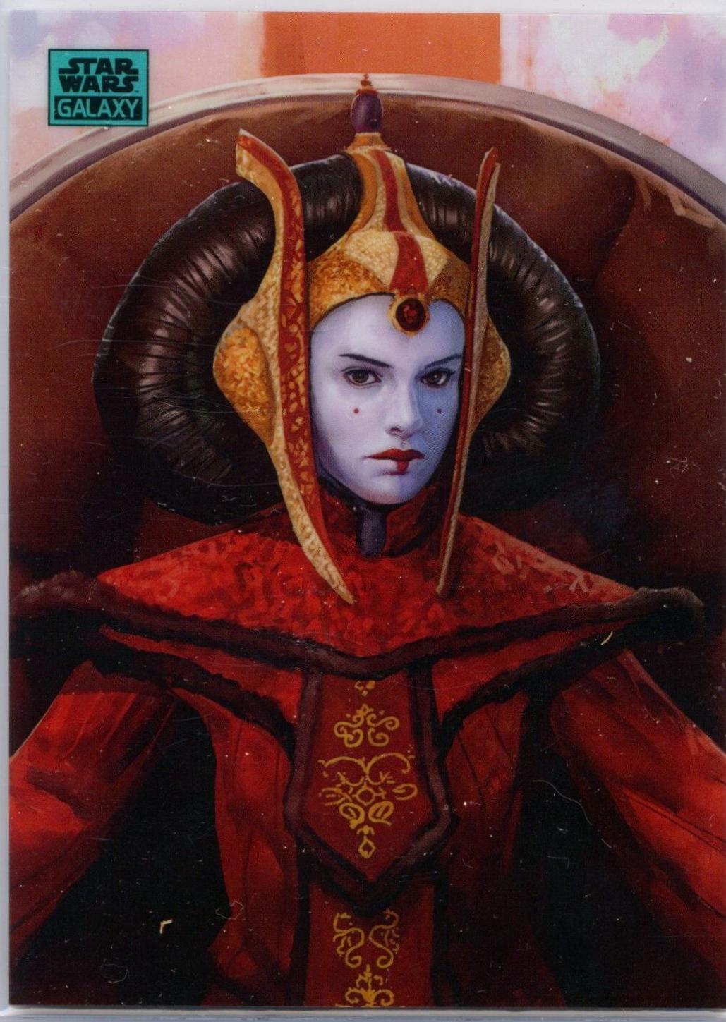 Queen Amidala  [Aqua Refractor] #AN-9 Star Wars 2024 Topps Chrome Galaxy Art of Naboo