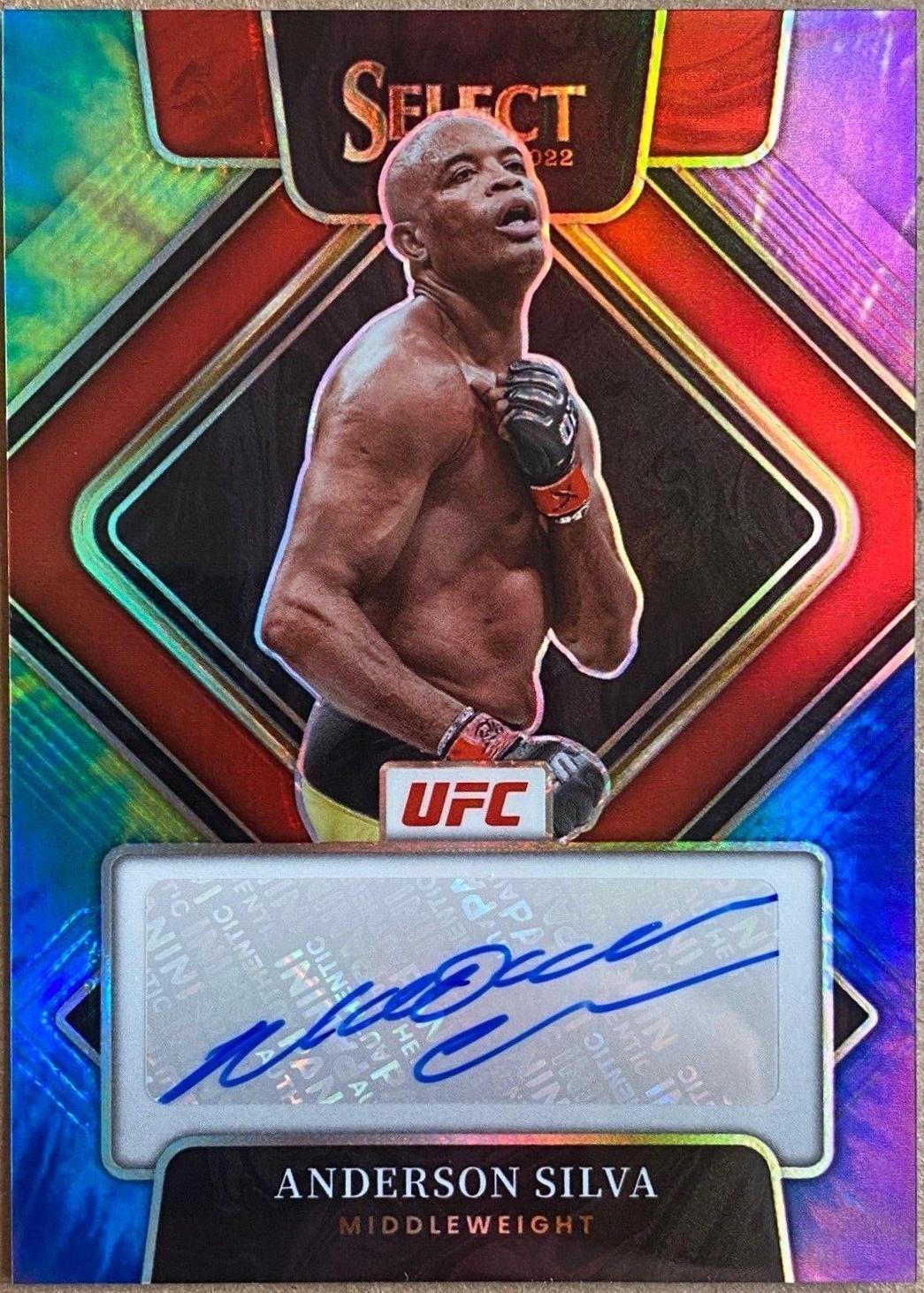 Anderson Silva [Tie Dye] #SG-ASV Prices | 2022 Panini Select UFC Signatures  | UFC Cards