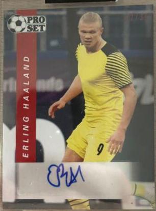 Erling Haaland [Red] #PS-EH1 Soccer Cards 2022 Pro Set Autographs