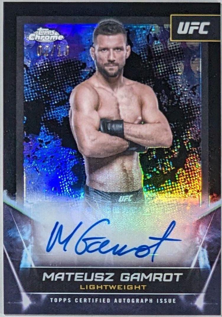 Mateusz Gamrot [Black Refractor] #FNA-MGA Ufc Cards 2024 Topps Chrome UFC Signature