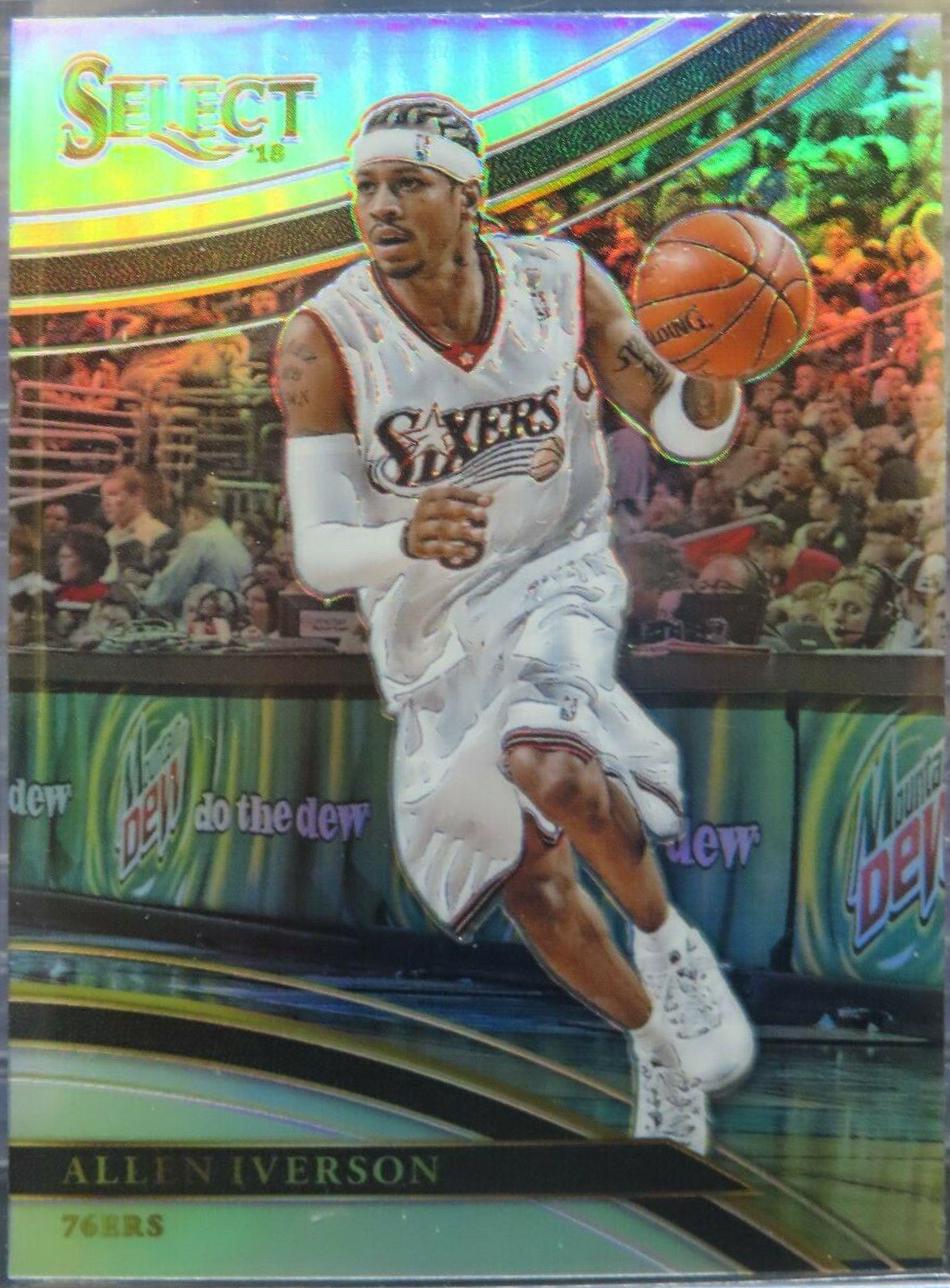 Allen Iverson [Silver Prizm] #294 Basketball Cards 2017 Panini Select