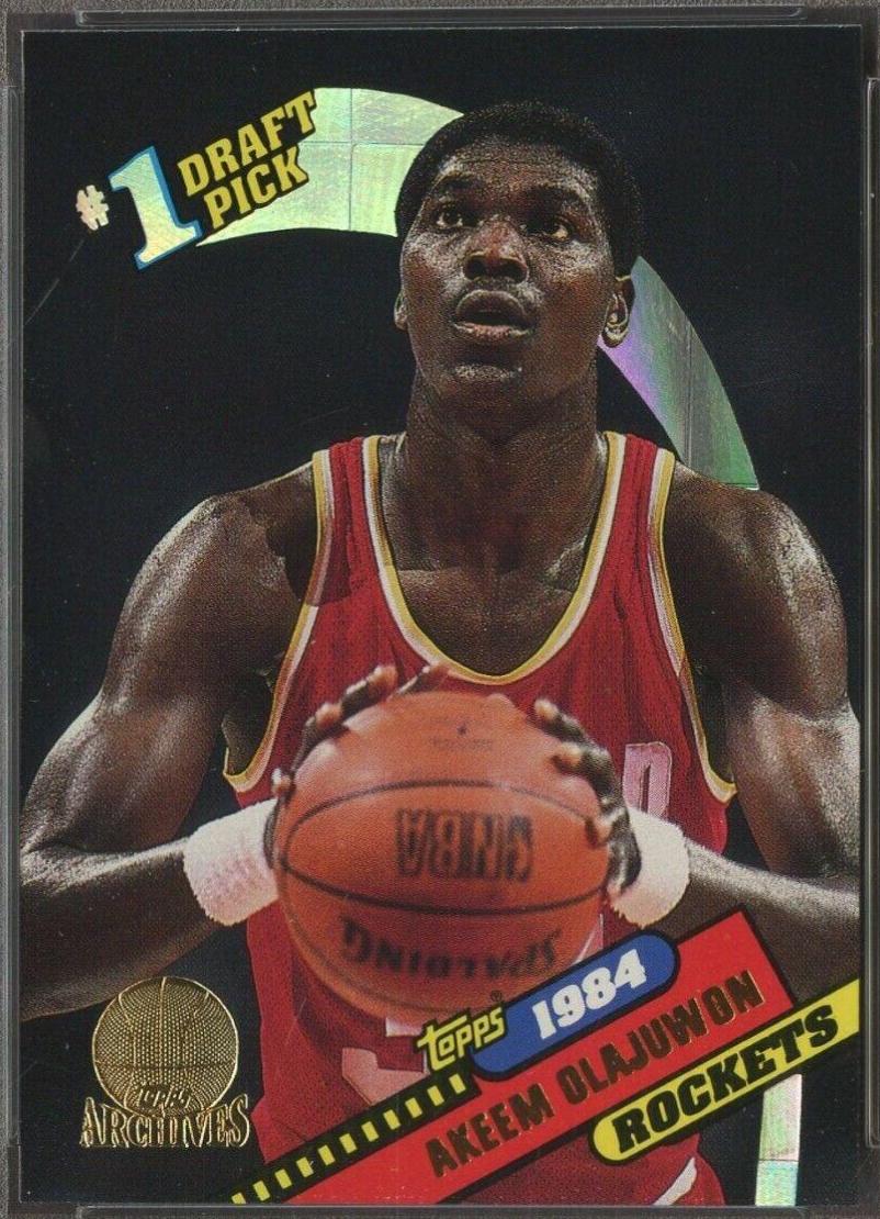 Akeem Olajuwon [Gold] #4 Basketball Cards 1992 Topps Archives