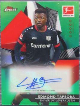 Edmond Tapsoba [Green Refractor] #BCA-ET Soccer Cards 2020 Topps Finest Bundesliga Autographs