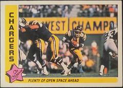 Chargers [Plenty of Open Space...] #70 Football Cards 1985 Fleer Team Action Prices