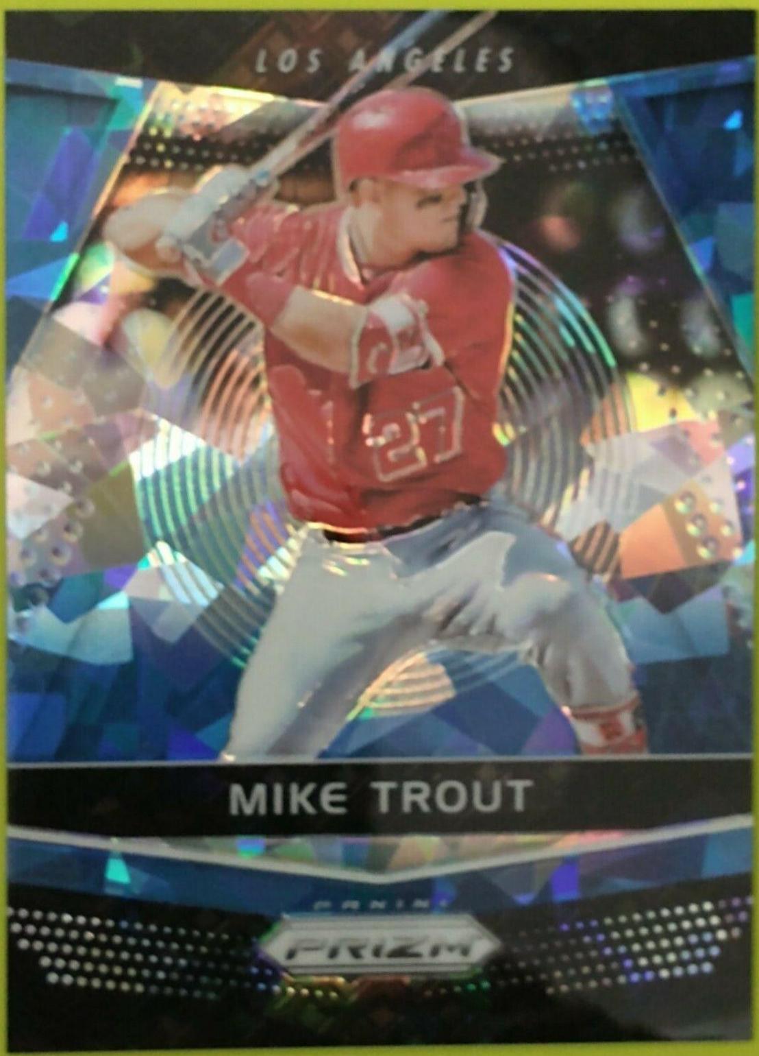 Mike Trout [Blue Ice] #5 Baseball Cards 2018 Panini Chronicles Prizm