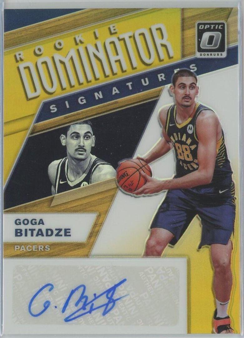 Goga Bitadze [Gold] #RD-GGB Basketball Cards 2019 Panini Donruss Optic Rookie Dominator Signatures