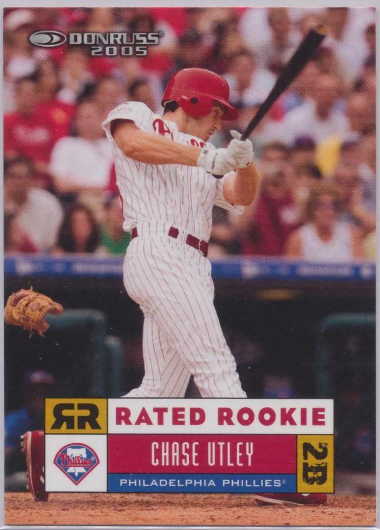 Chase Utley #43 Baseball Cards 2005 Donruss