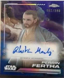 Alastair Mackenzie as Perrin Fertha [Kamino Aqua Refractor] #AU-AM Star Wars 2024 Topps Chrome Autograph