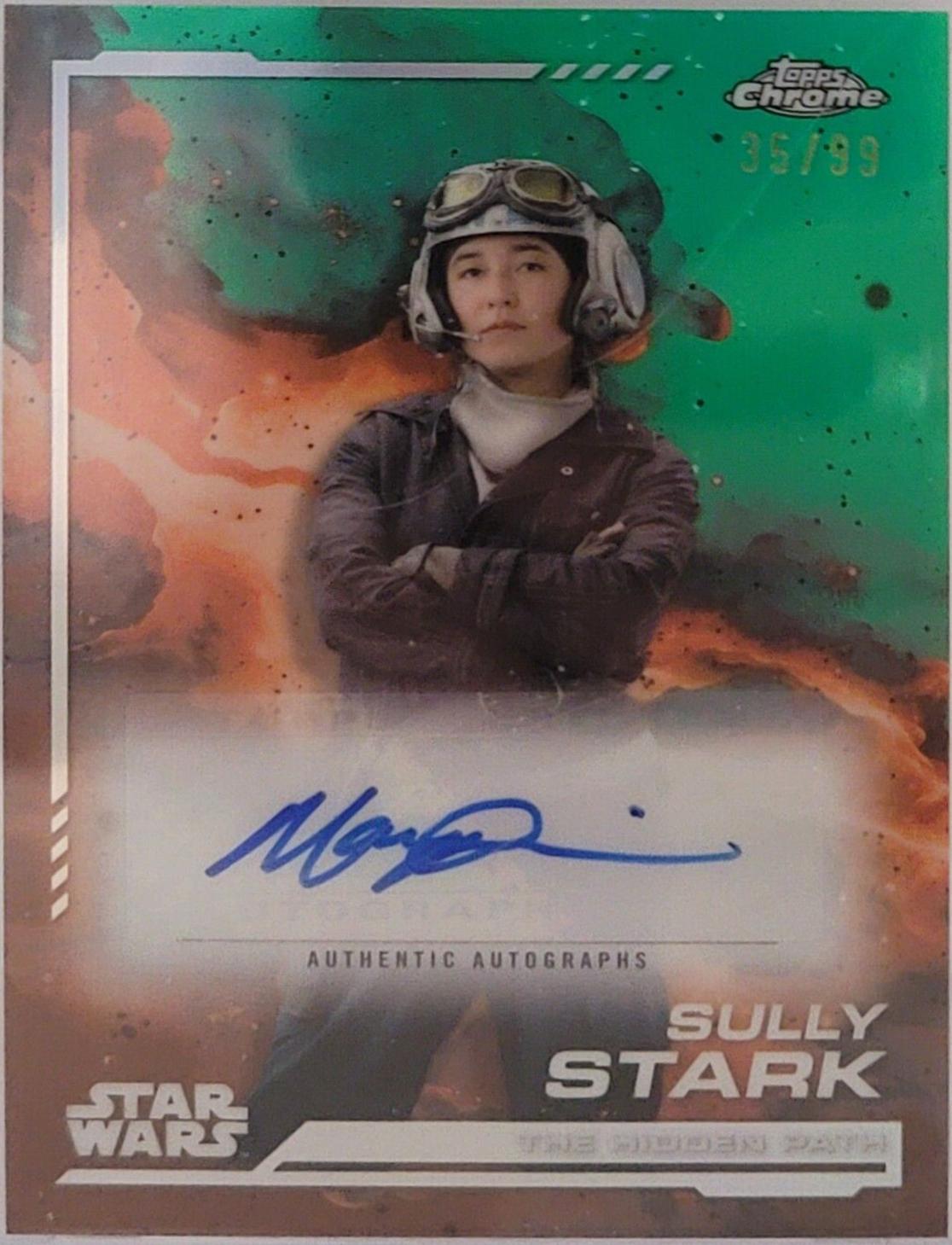 Maya Erskine as Sully Stark [Kashyyyk Green Refractor] #AU-ME Star Wars 2024 Topps Chrome Autograph