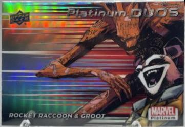 Rocket Raccoon / Groot [Rainbow] #PD23 Marvel 2023 Upper Deck Platinum Duos