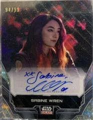 Natasha Liu Bordizzo as Sabine Wren [Wave Refractor] #A-NB Star Wars 2024 Topps Chrome Galaxy Autograph Prices