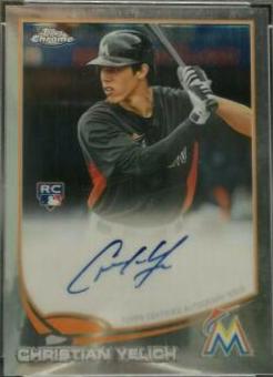 Christian Yelich #CY Baseball Cards 2013 Topps Chrome Rookie Autograph