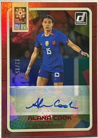 Alana Cook [Red Autograph] #220 Soccer Cards 2023 Donruss FIFA Women's World Cup