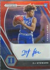 DJ Steward [Red Prizm] #DP-DJS Basketball Cards 2021 Panini Prizm Draft Picks Autographs Prices