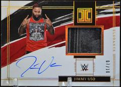 Jimmy Uso [Holo Gold] #EM-JMU Wrestling Cards 2022 Panini Impeccable WWE Elegance Memorabilia Autographs Prices