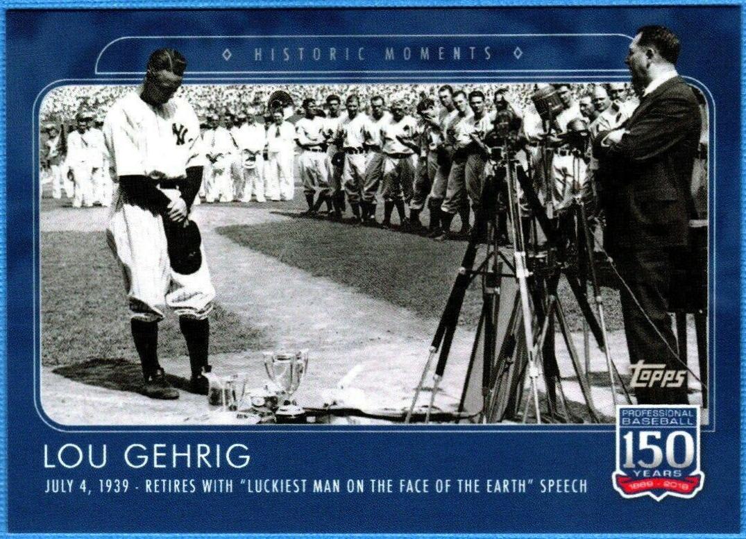 Lou Gehrig #53 Baseball Cards 2019 Topps 150 Years of Baseball