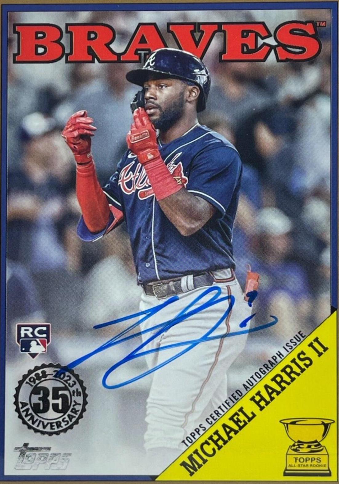 Michael Harris II [Gold] #88BAU-MH Baseball Cards 2023 Topps Update 1988 Autographs