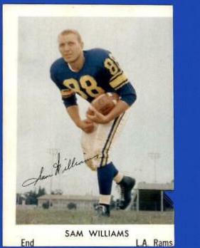 Sam Williams #35 Football Cards 1959 Bell Brand Rams