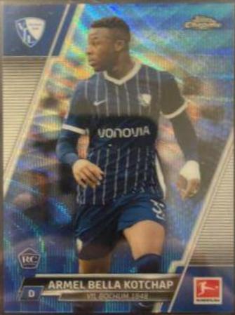 Armel Bella Kotchap [Blue Wave Refractor] #24 Soccer Cards 2021 Topps Chrome Bundesliga