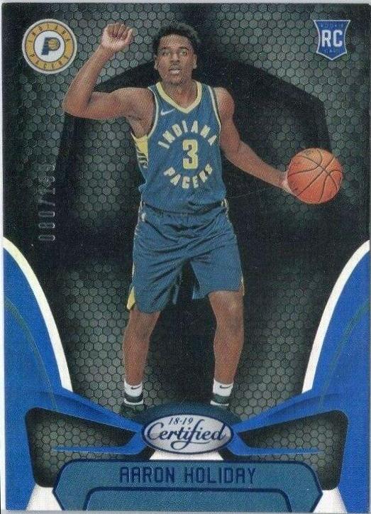 Aaron Holiday [Mirror Blue] #173 Basketball Cards 2018 Panini Certified